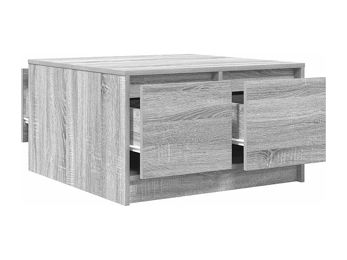 Table basse avec tiroirs sonoma gris 70,5x70x40 cm