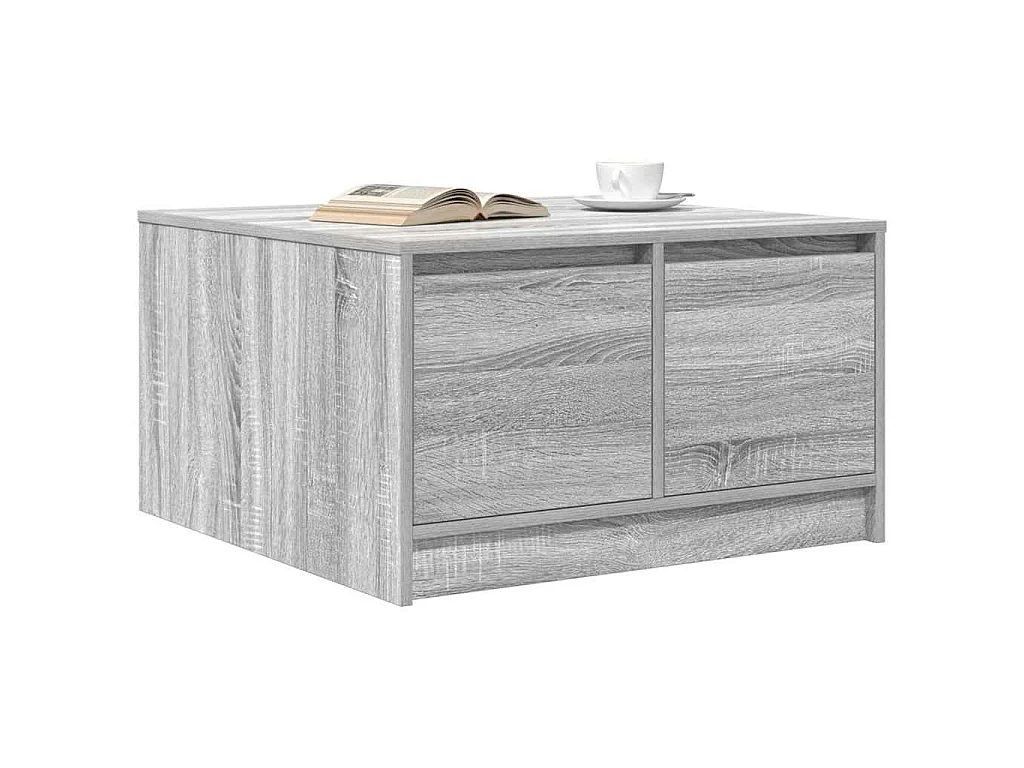Table basse avec tiroirs sonoma gris 70,5x70x40 cm