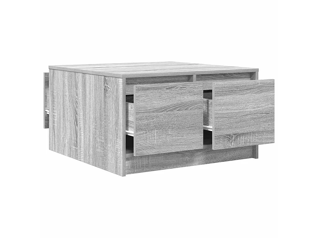 Table basse avec tiroirs sonoma gris 70,5x70x40 cm