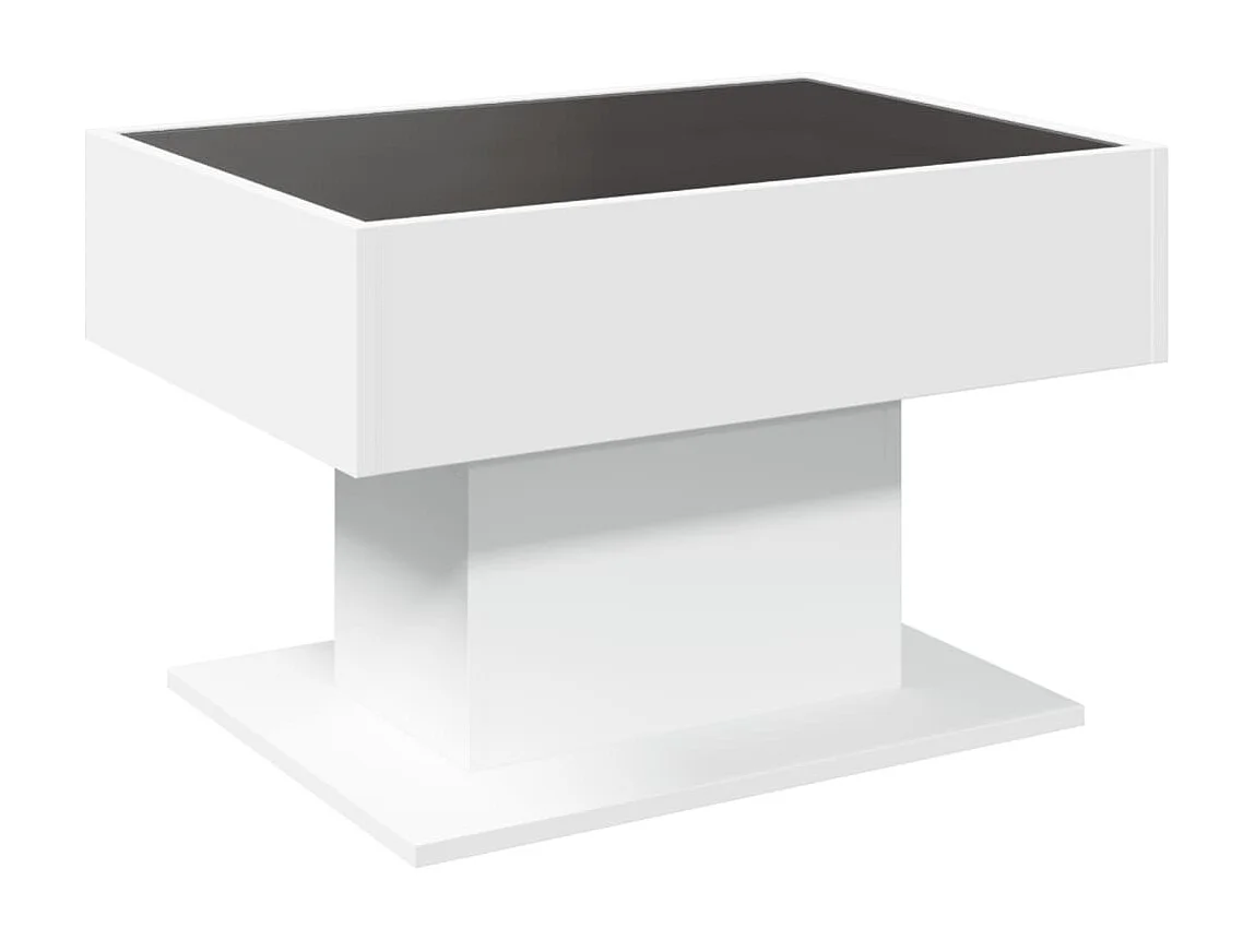 LED-Couchtisch Weiß 70x50x45 cm Holzwerkstoff