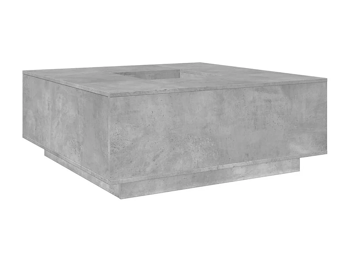 Mesa de centro 100x100x40 cm derivados madeira cinzento cimento