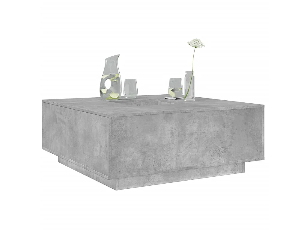 Couchtisch Betongrau 100x100x40 cm Holzwerkstoff