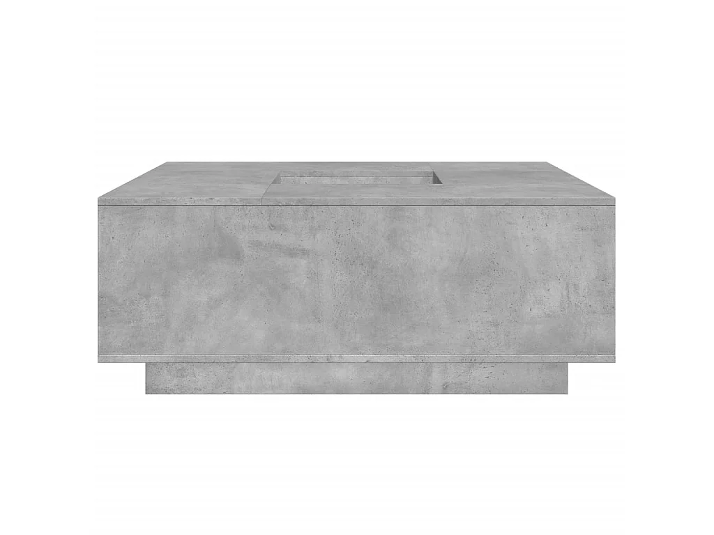 Table basse gris béton 100x100x40 cm bois d'ingénierie
