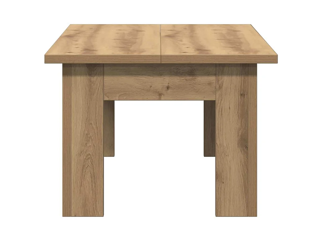 Salontafel 100x60x42 cm bewerkt hout artisanaal eikenkleur