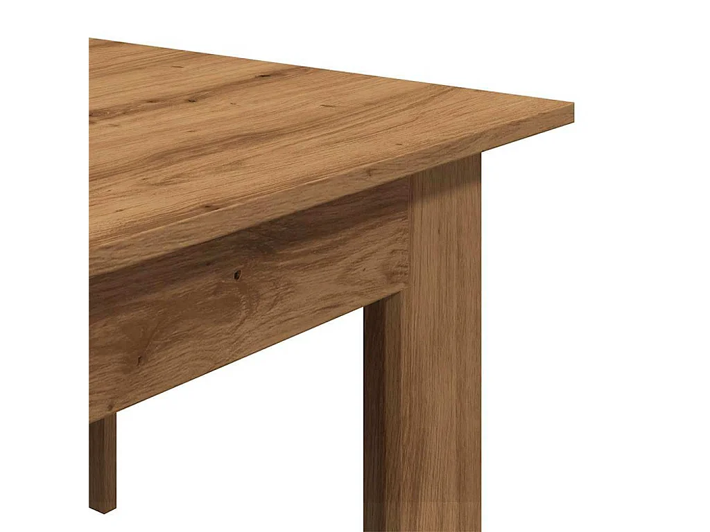 Salontafel 100x60x42 cm bewerkt hout artisanaal eikenkleur