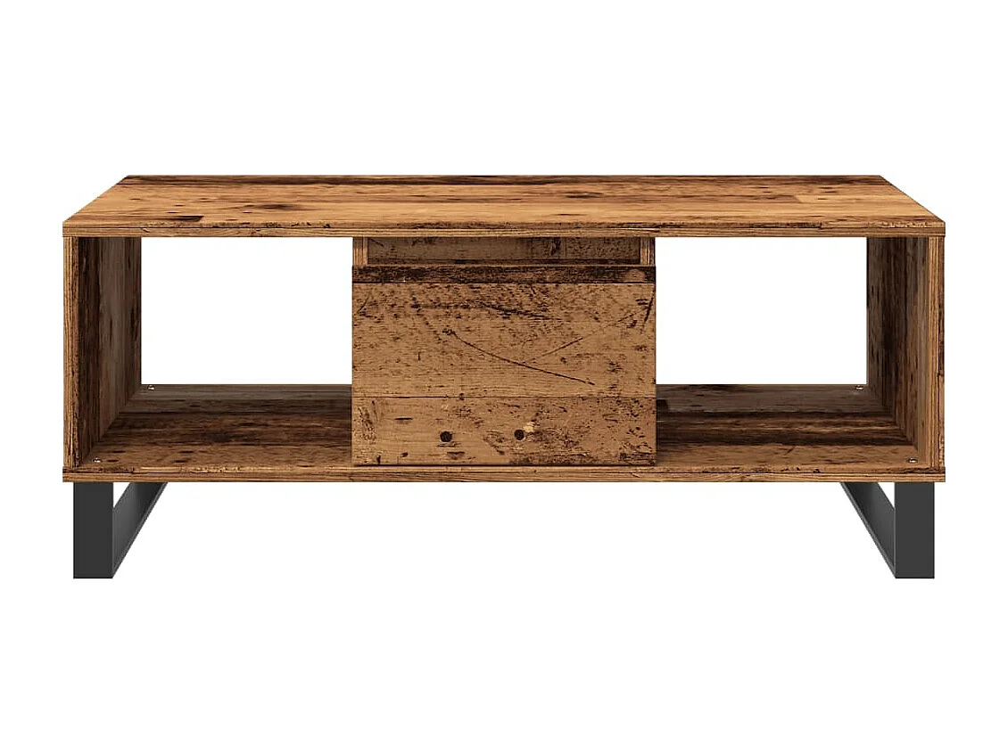 Mesa de centro madera de ingeniería envejecida 90x50x36,5 cm
