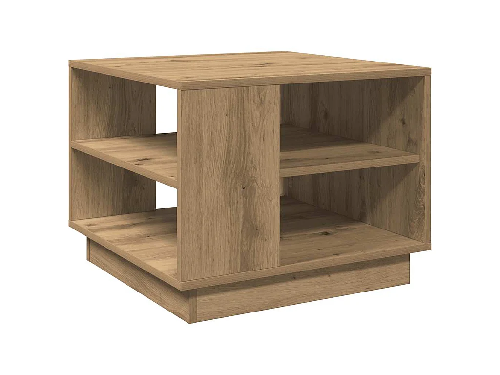 Mesa de centro madera de ingeniería roble artisan 55x55x42 cm
