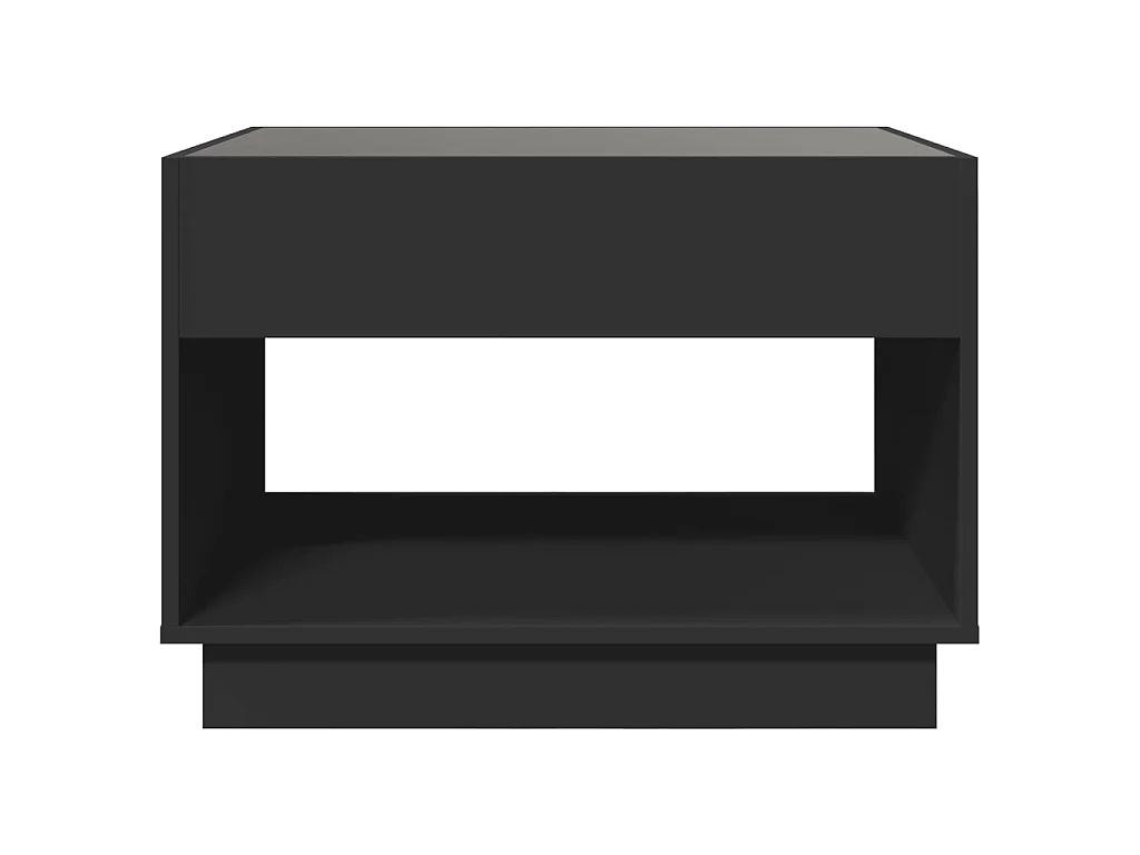 Couchtisch mit Infinity-LED Schwarz 70x50x50 cm