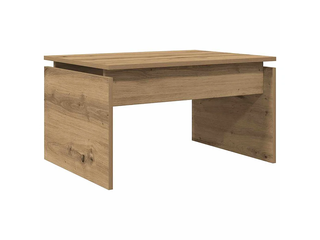 Salontafel 68x50x38 cm bewerkt hout artisanaal eikenkleur