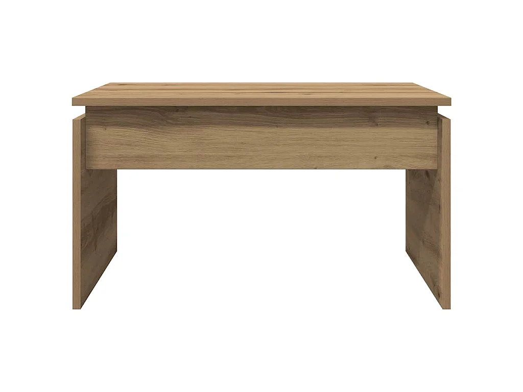 Salontafel 68x50x38 cm bewerkt hout artisanaal eikenkleur