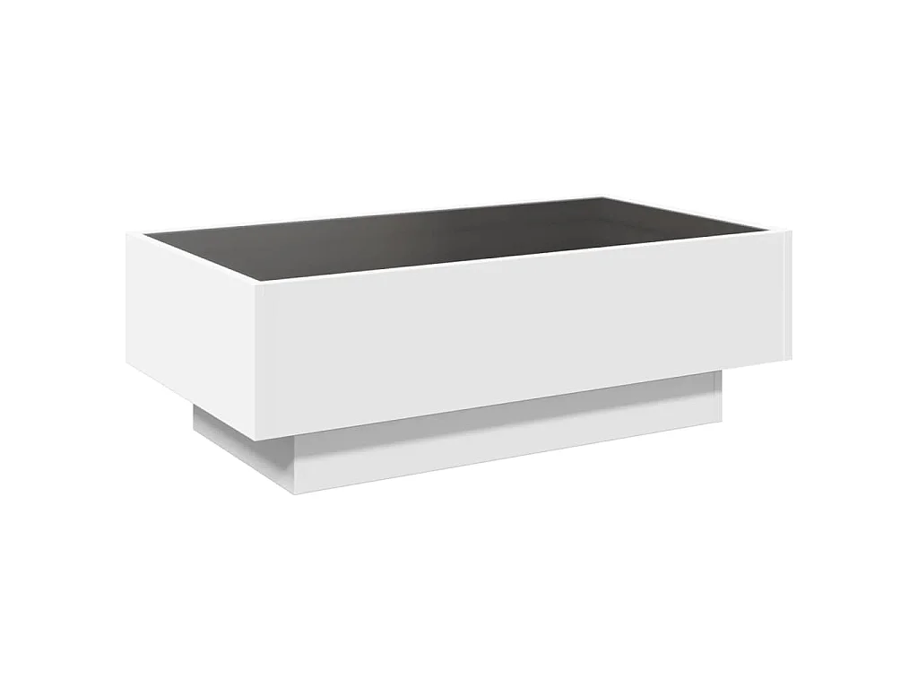 LED-Couchtisch Weiß 90x50x30 cm Holzwerkstoff
