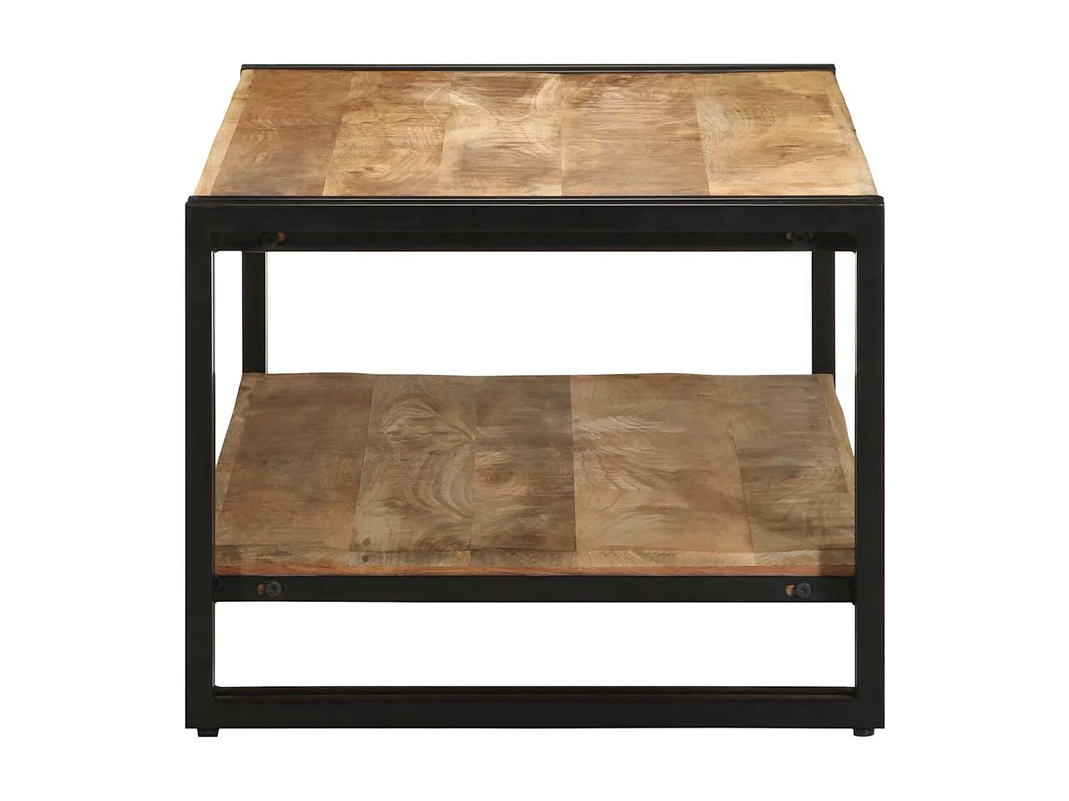 Tavolino da Salotto 90x50x38 cm Legno Massello di Mango Grezzo