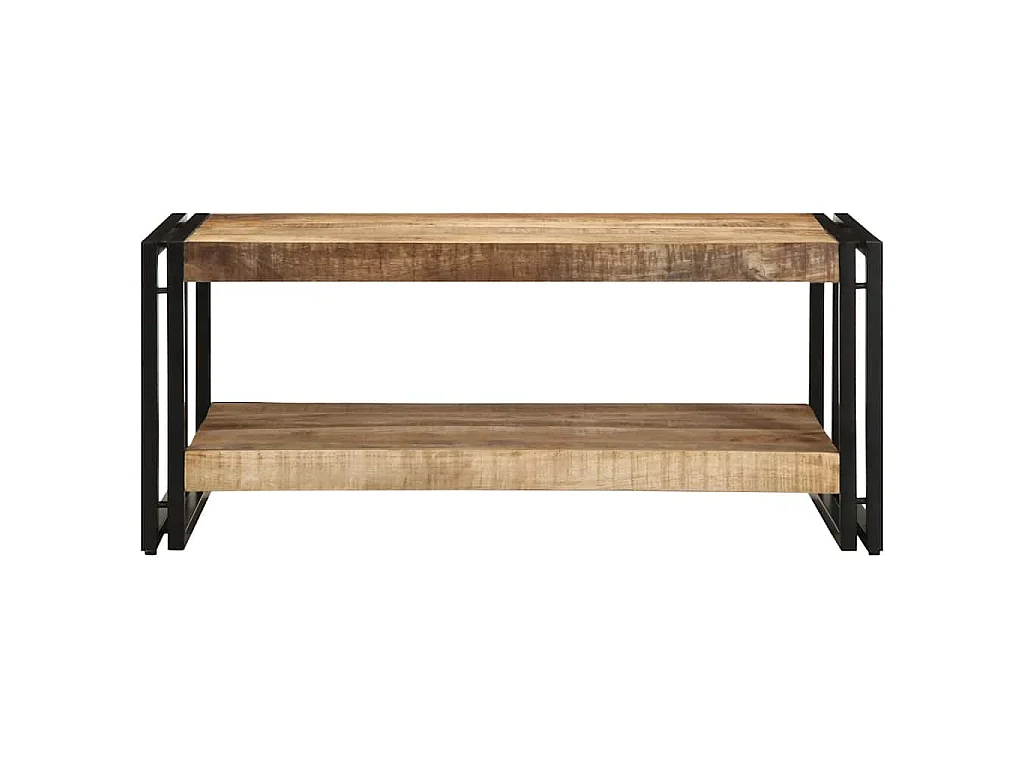 Table basse 90x50x38 cm bois de manguier massif brut