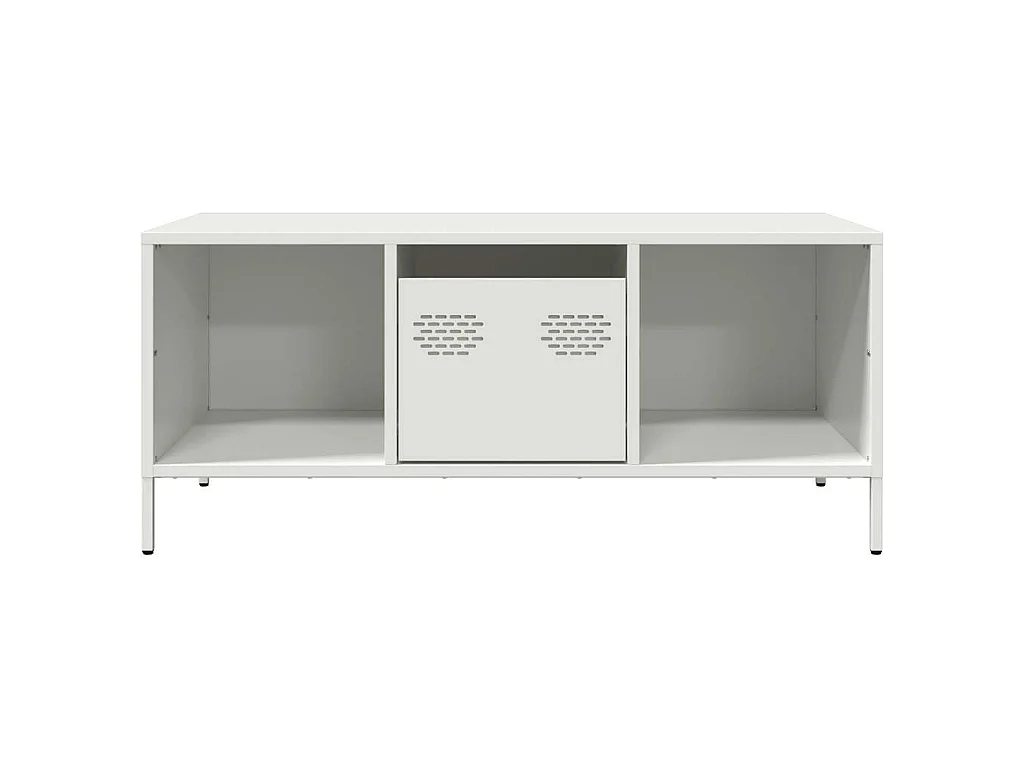 Salontafel 101,5x50x43,5 cm koudgewalst staal wit