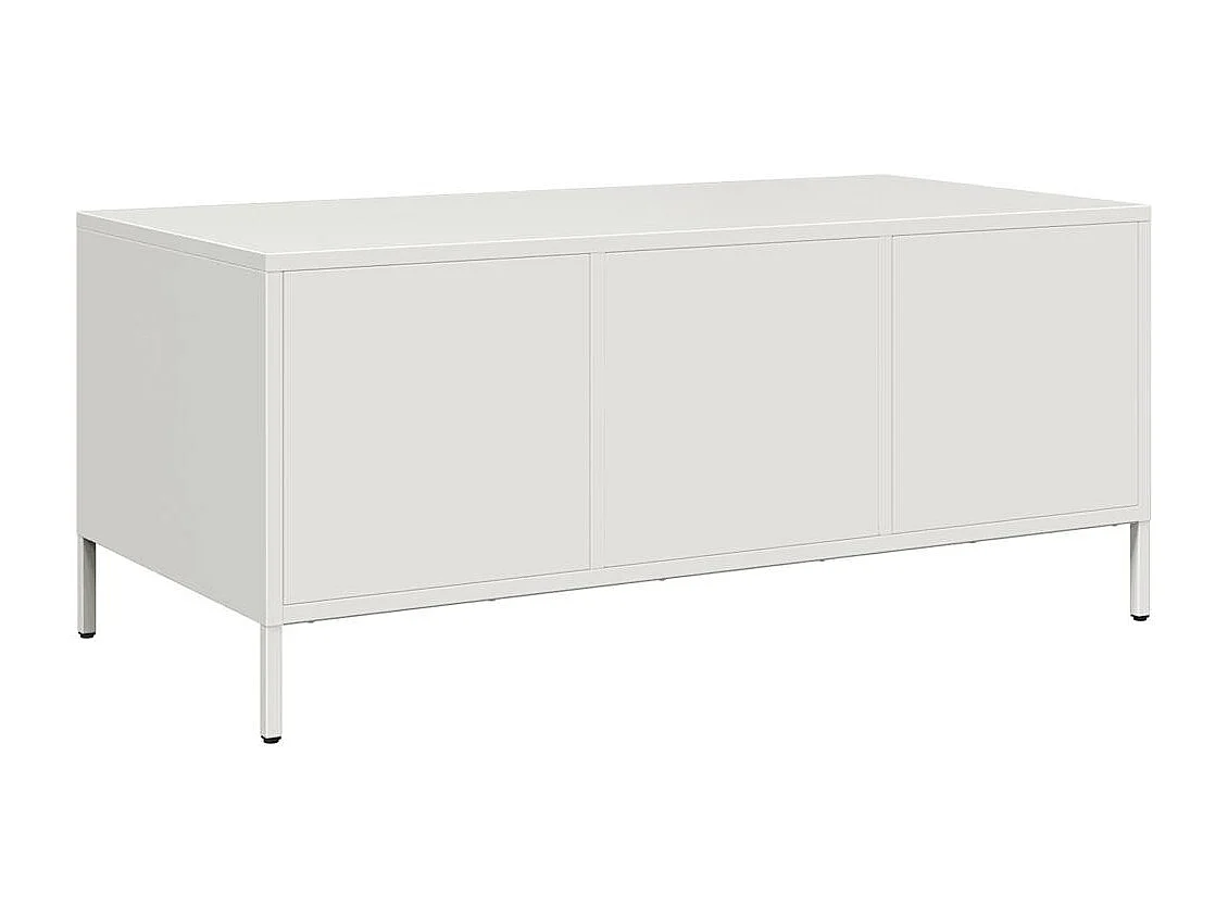 Salontafel 101,5x50x43,5 cm koudgewalst staal wit