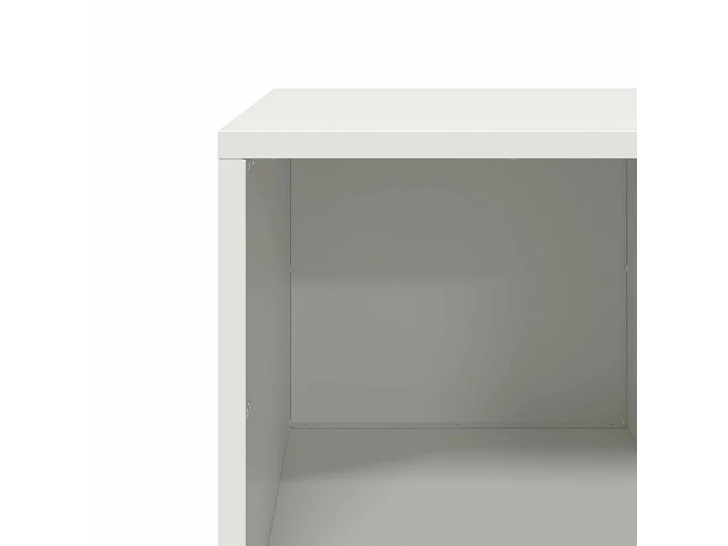Couchtisch Weiß 101,5x50x43,5 cm Kaltgewalzter Stahl