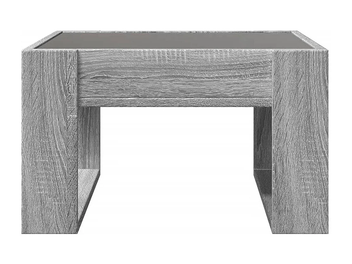 Couchtisch mit Infinity-LED Grau Sonoma 50x53x30 cm