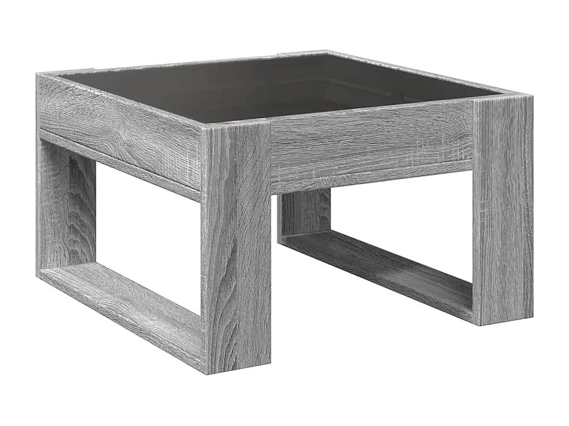 Couchtisch mit Infinity-LED Grau Sonoma 50x53x30 cm