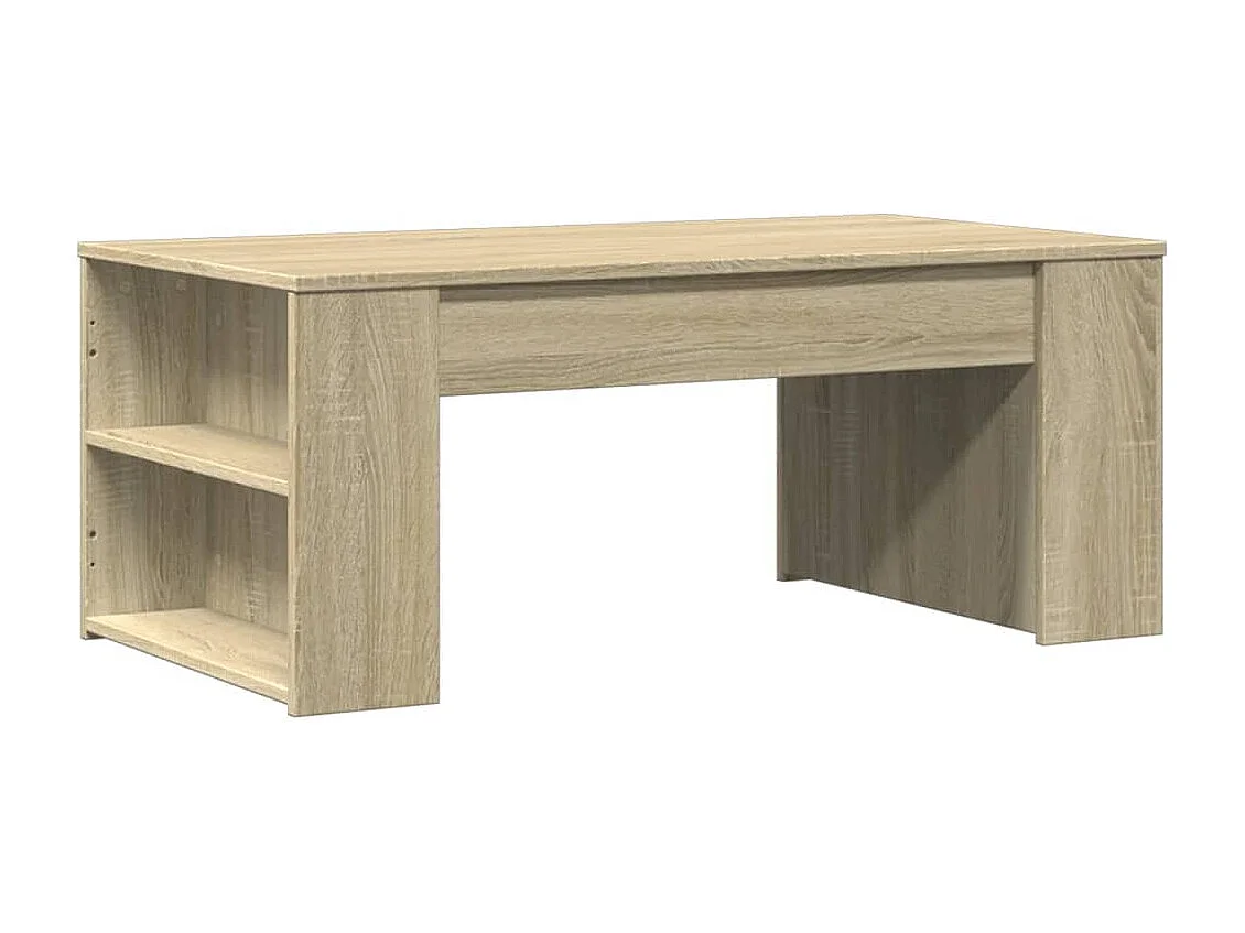 Table basse chêne sonoma 102x55x42 cm bois d'ingénierie