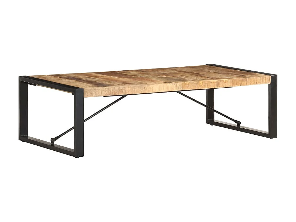 Couchtisch 140x70x40 cm Raues Mangoholz