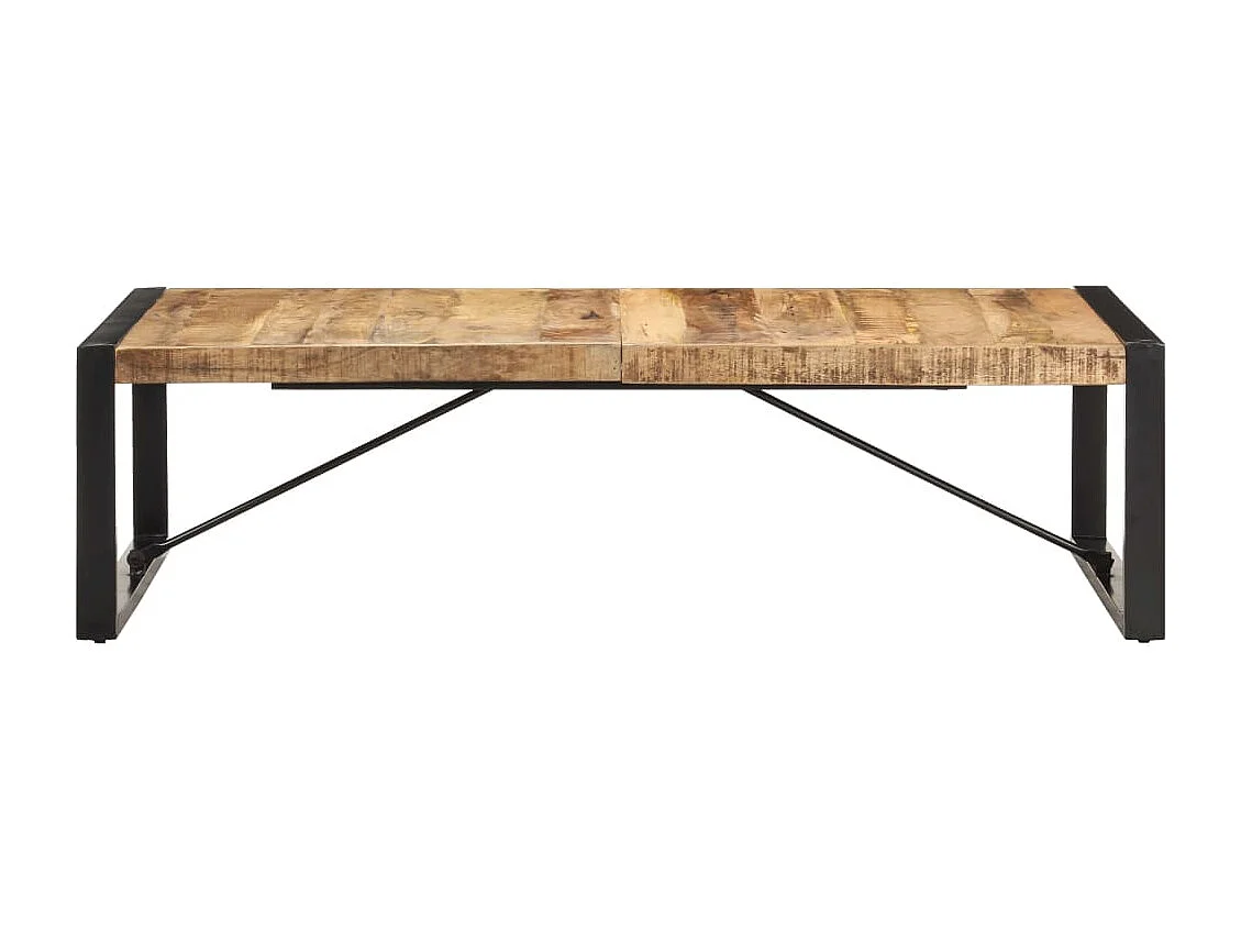 Couchtisch 140x70x40 cm Raues Mangoholz