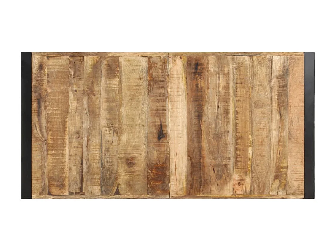Couchtisch 140x70x40 cm Raues Mangoholz