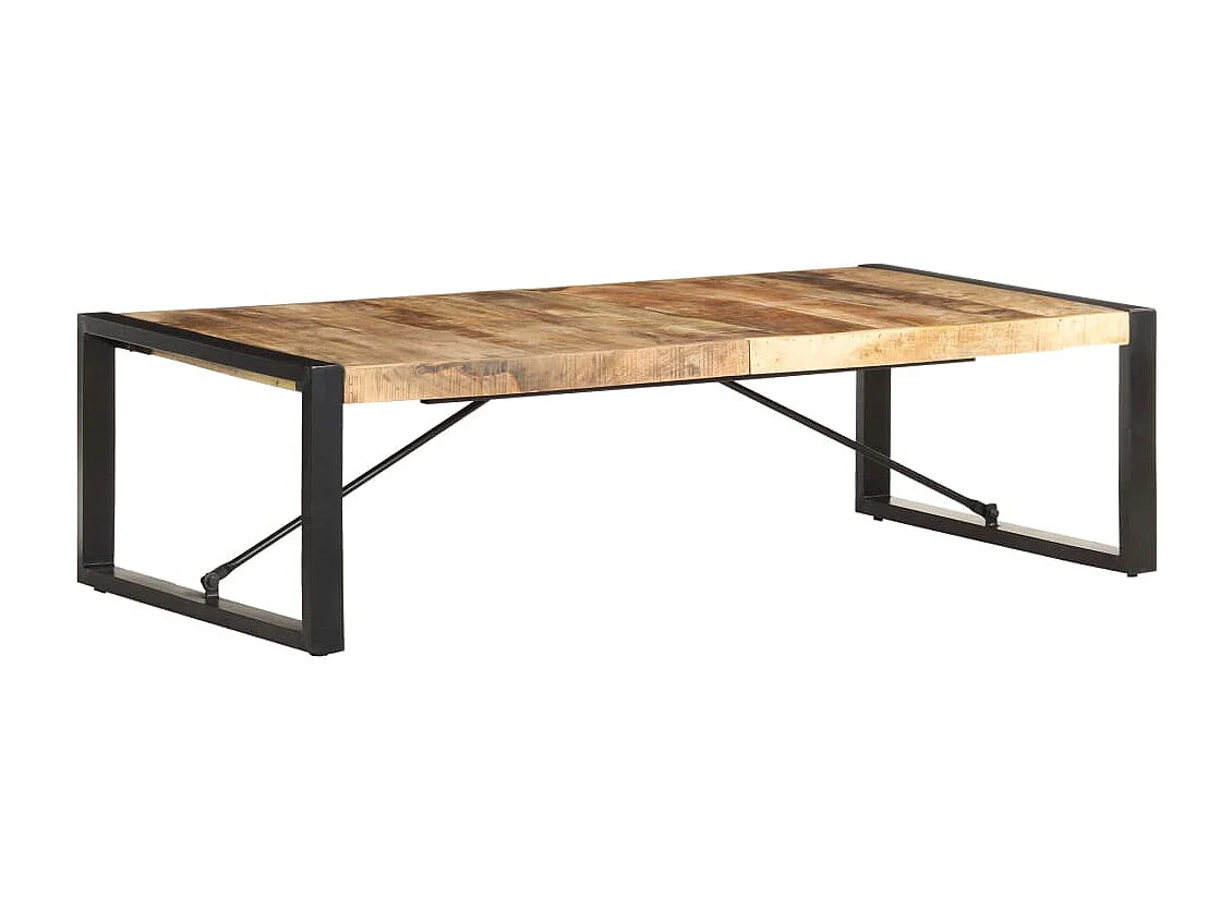 Couchtisch 140x70x40 cm Raues Mangoholz
