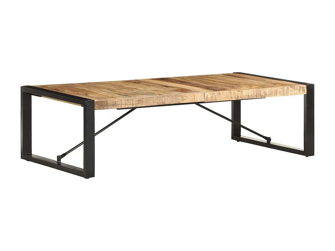 Couchtisch 140x70x40 cm Raues Mangoholz