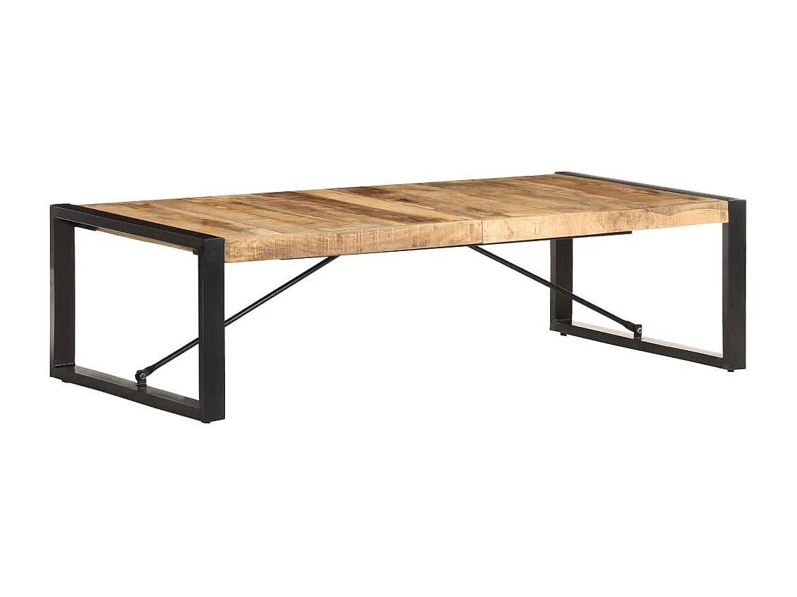 Couchtisch 140x70x40 cm Raues Mangoholz
