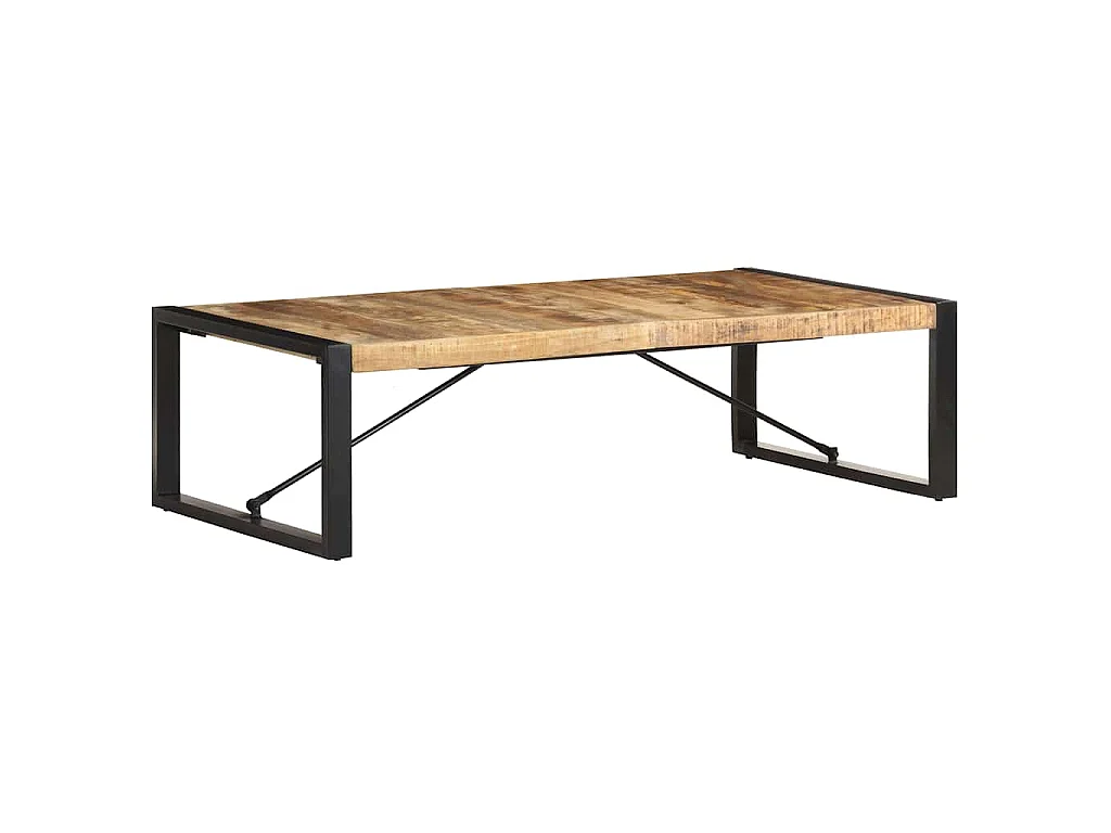 Table basse 140x70x40 cm Bois de manguier brut