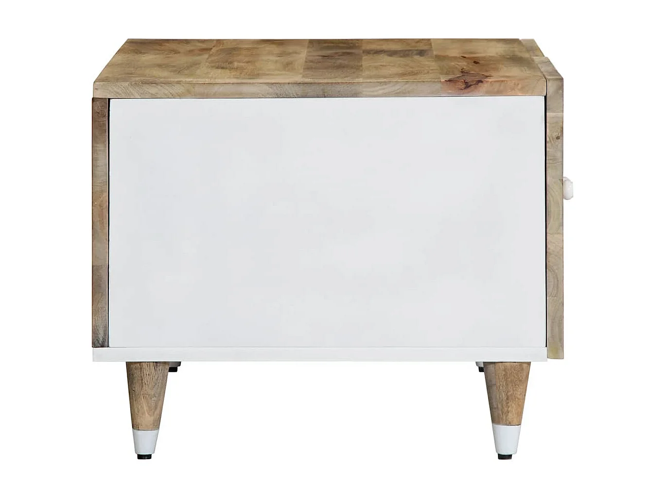 Mesa de centro de madera maciza de mango 80x50x40 cm