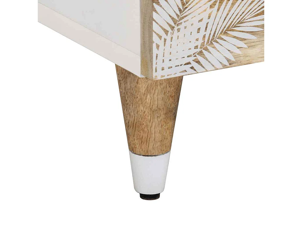 Mesa de centro de madera maciza de mango 80x50x40 cm