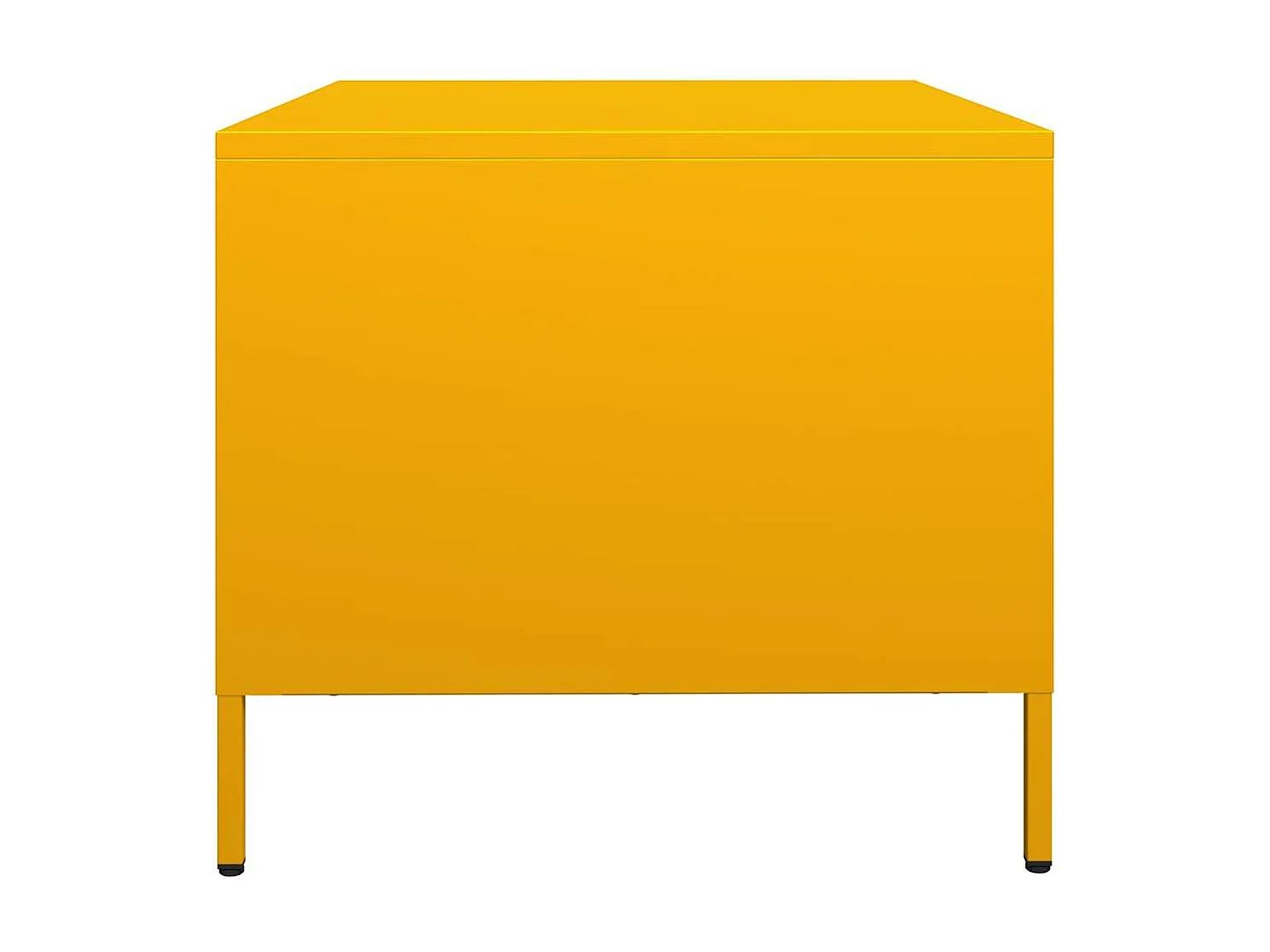 Table basse jaune moutarde 101,5x50x43,5cm acier laminé à froid