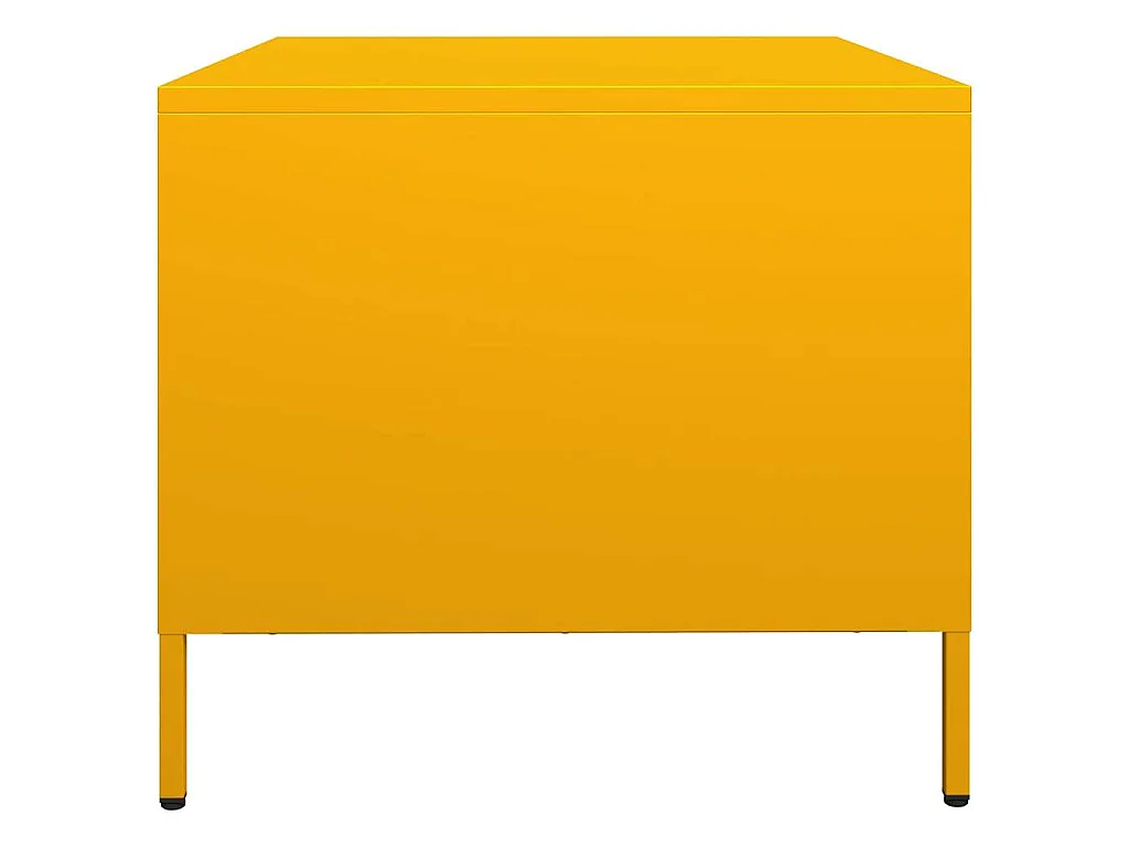 Table basse jaune moutarde 101,5x50x43,5cm acier laminé à froid