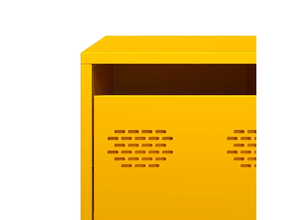 Table basse jaune moutarde 101,5x50x43,5cm acier laminé à froid