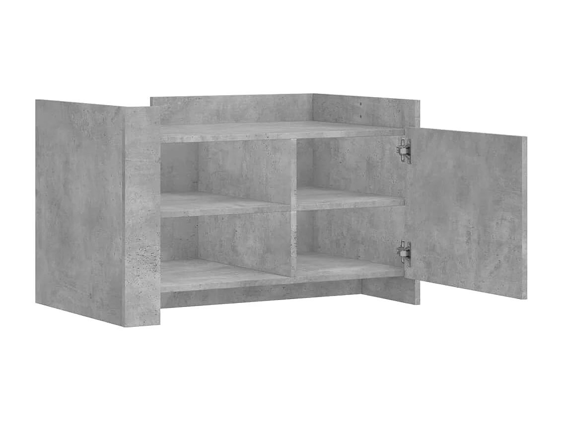 Table basse gris béton 80x50x50 cm bois d'ingénierie