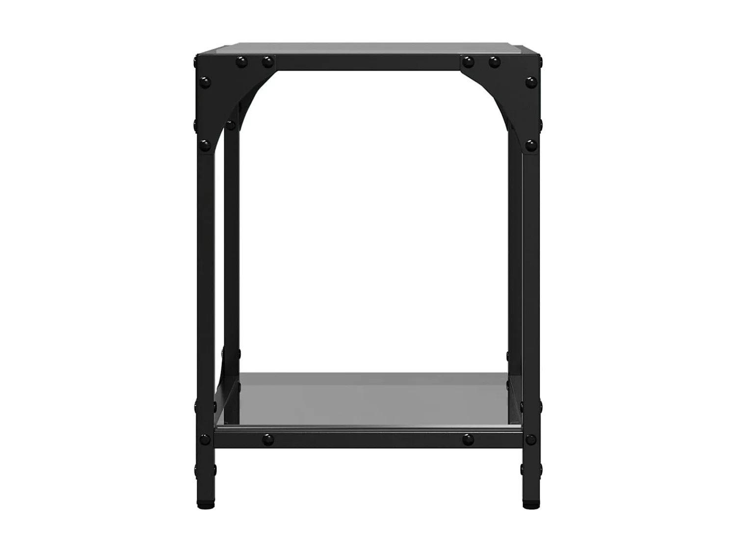 Tables basses avec dessus en verre noir 2 pcs 30x30x40 cm acier