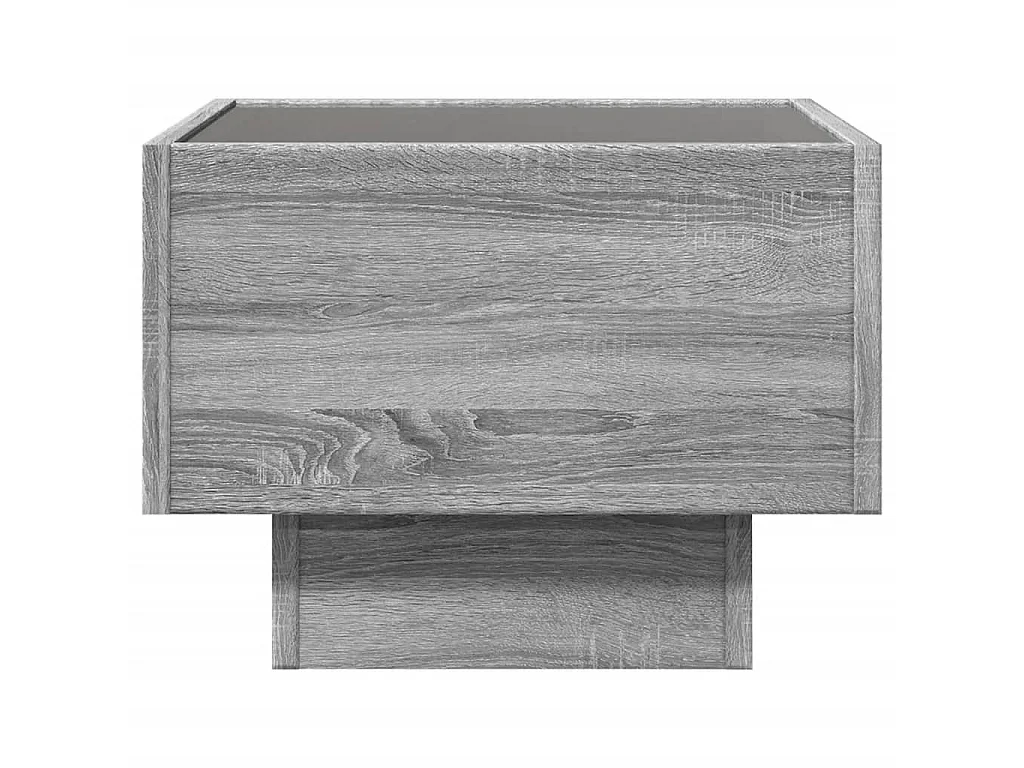 Beistelltisch mit LED Grau Sonoma 40x40x30 cm Holzwerkstoff