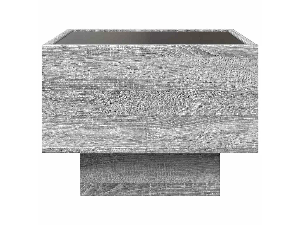 Beistelltisch mit LED Grau Sonoma 40x40x30 cm Holzwerkstoff