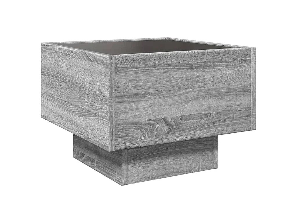 Beistelltisch mit LED Grau Sonoma 40x40x30 cm Holzwerkstoff