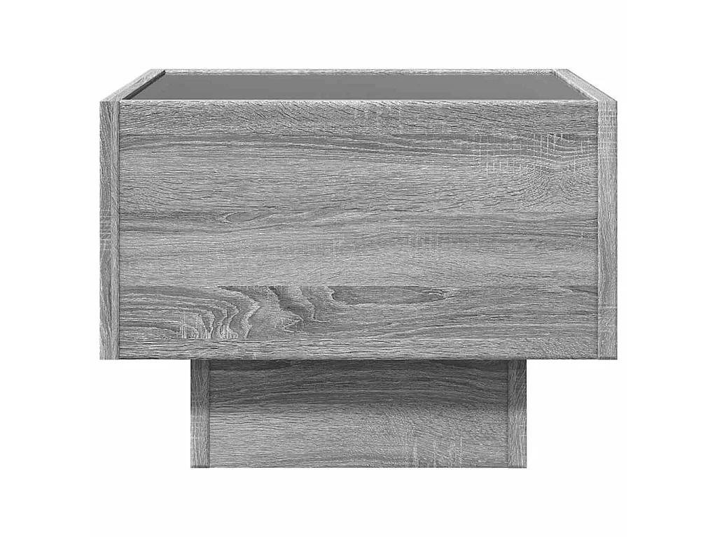 Beistelltisch mit LED Grau Sonoma 40x40x30 cm Holzwerkstoff