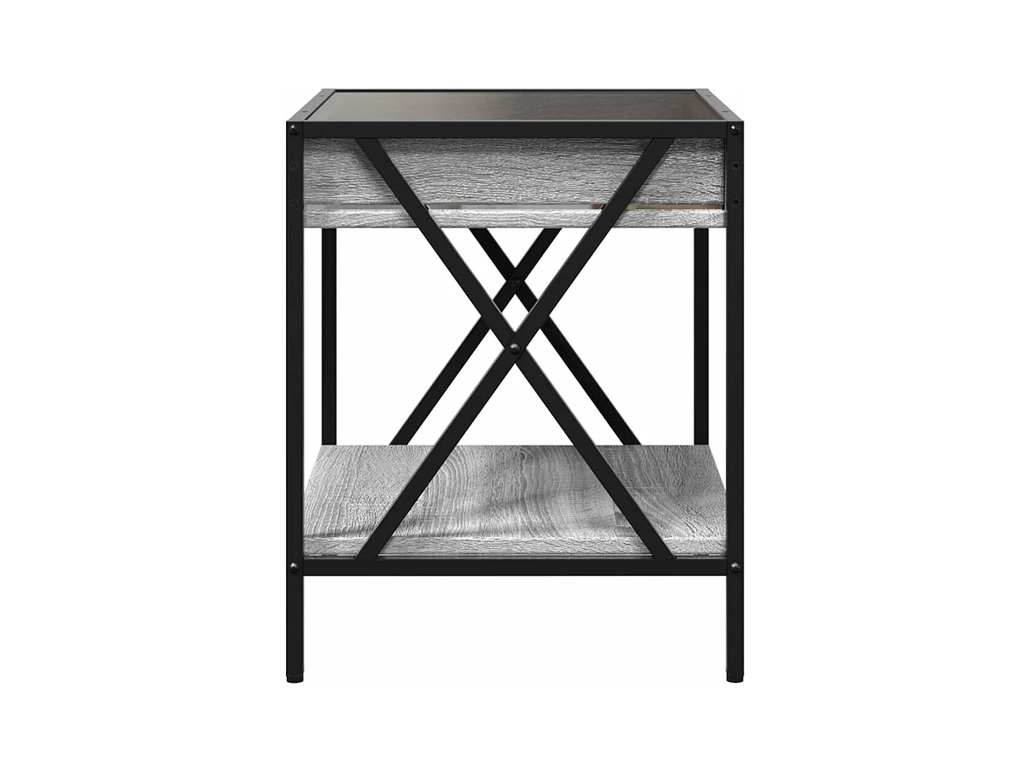 Table basse avec LED Infinity sonoma gris 40x40x49 cm