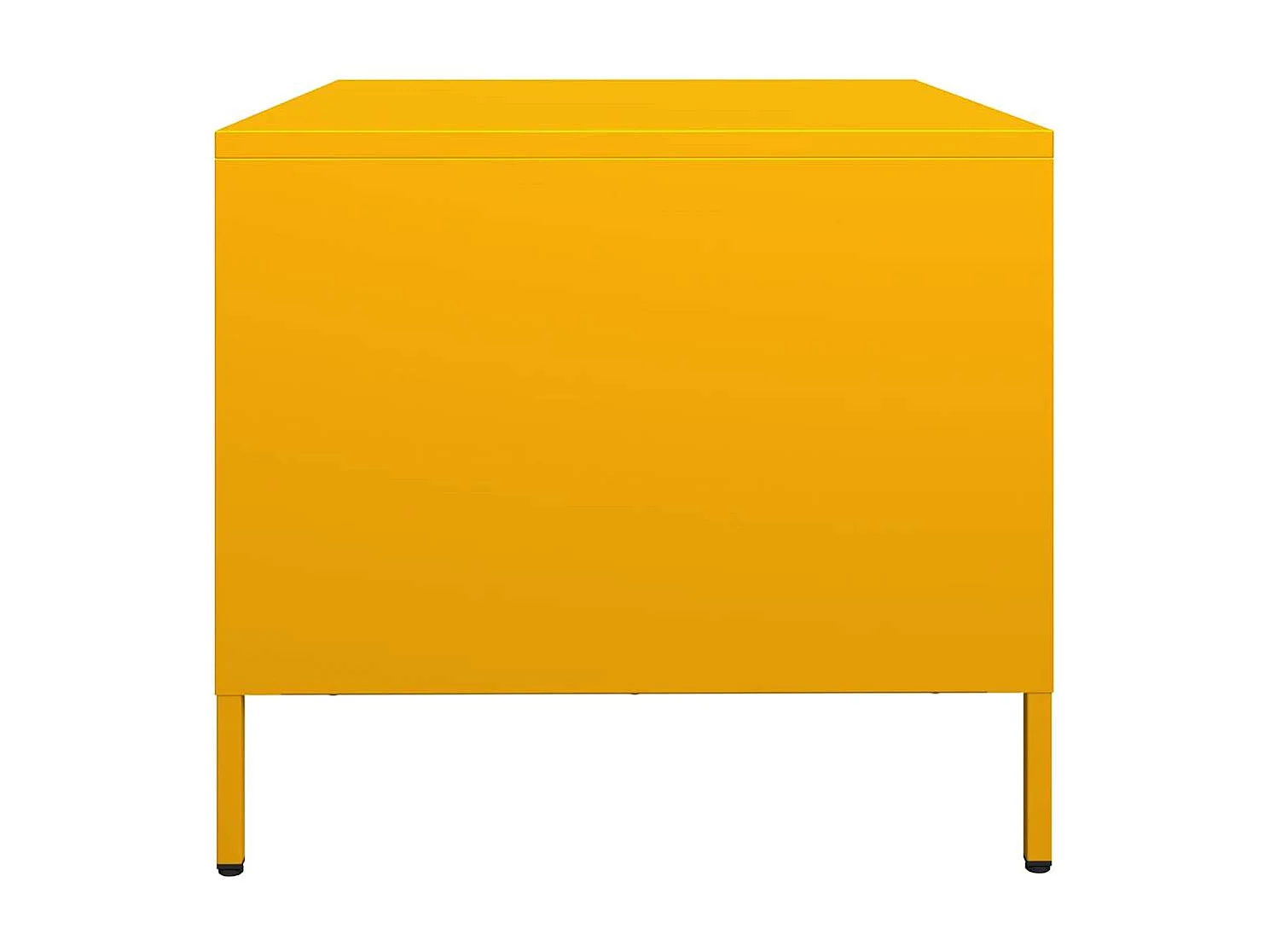 Salontafel 101,5x50x43,5 cm koudgewalst staal mosterdgeel