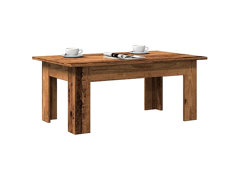 Salontafel 100x60x42 cm bewerkt hout oud houtkleurig