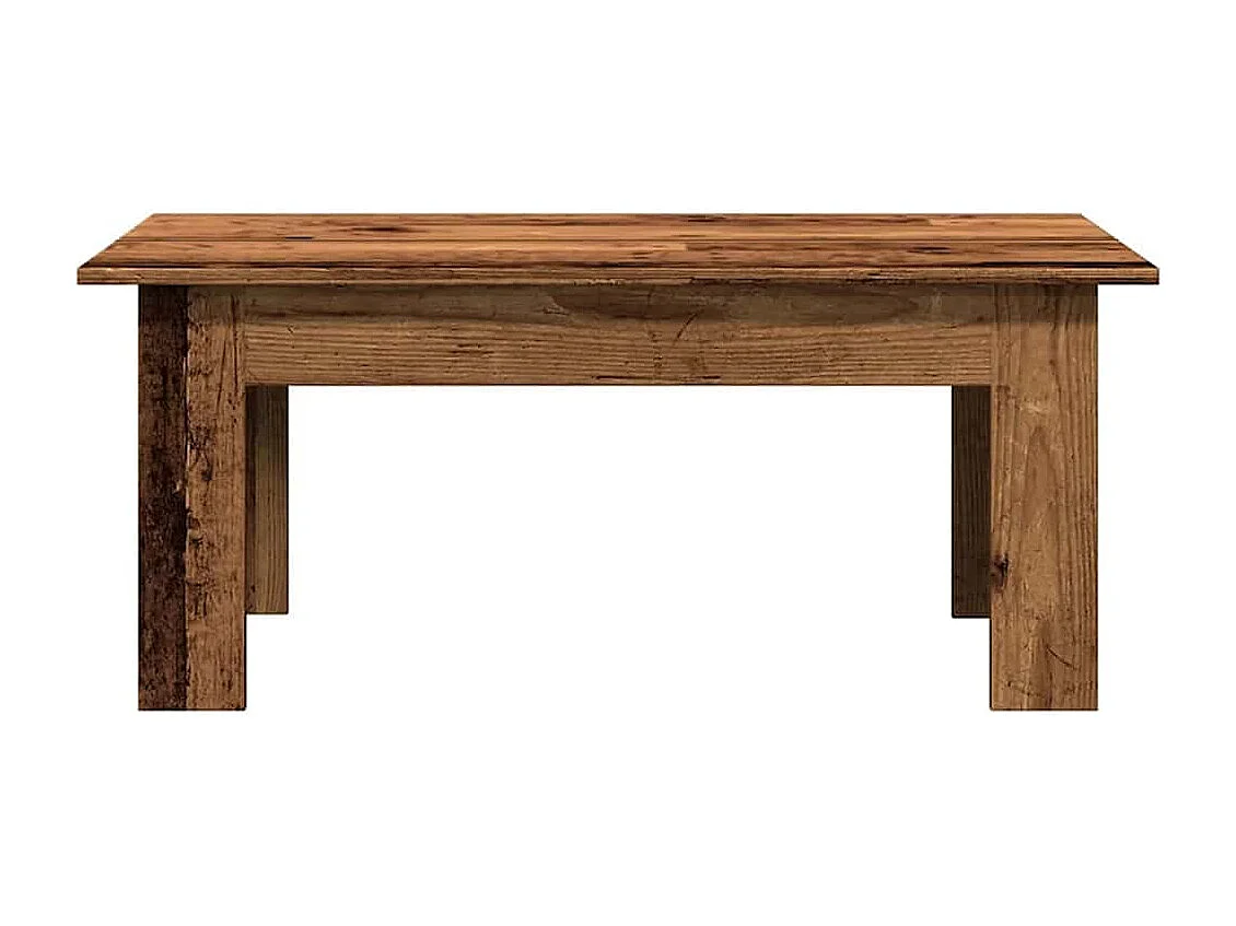 Table basse vieux bois 100x60x42 cm bois d'ingénierie