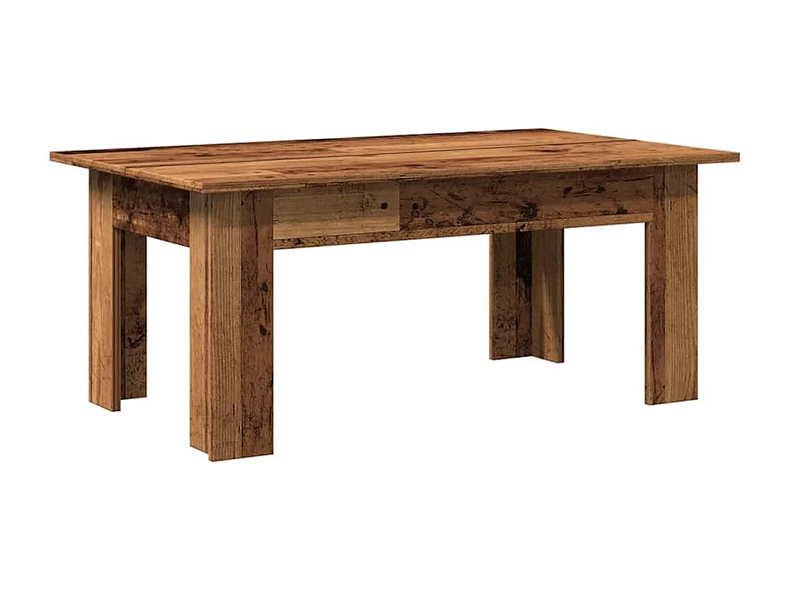 Tavolino Salotto Legno Antico 100x60x42 cm in Legno Multistrato