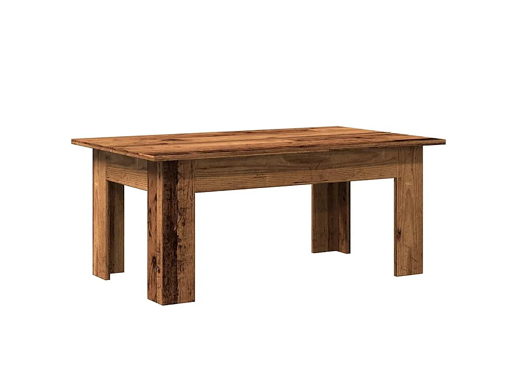 Tavolino Salotto Legno Antico 100x60x42 cm in Legno Multistrato
