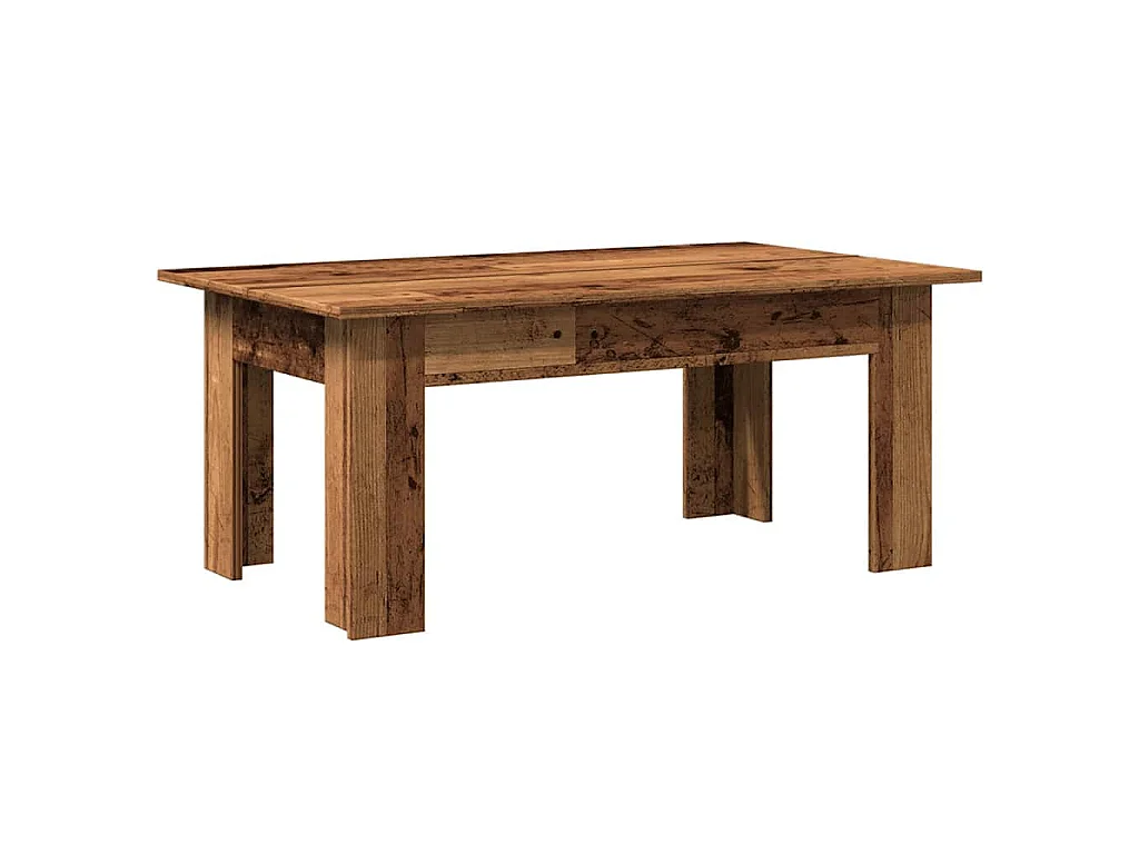 Tavolino Salotto Legno Antico 100x60x42 cm in Legno Multistrato