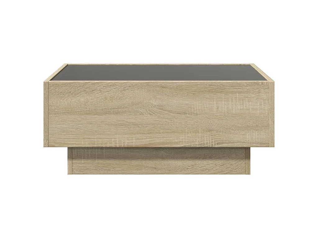 LED-Couchtisch Sonoma Eiche 70x50x30 cm Holzwerkstoff