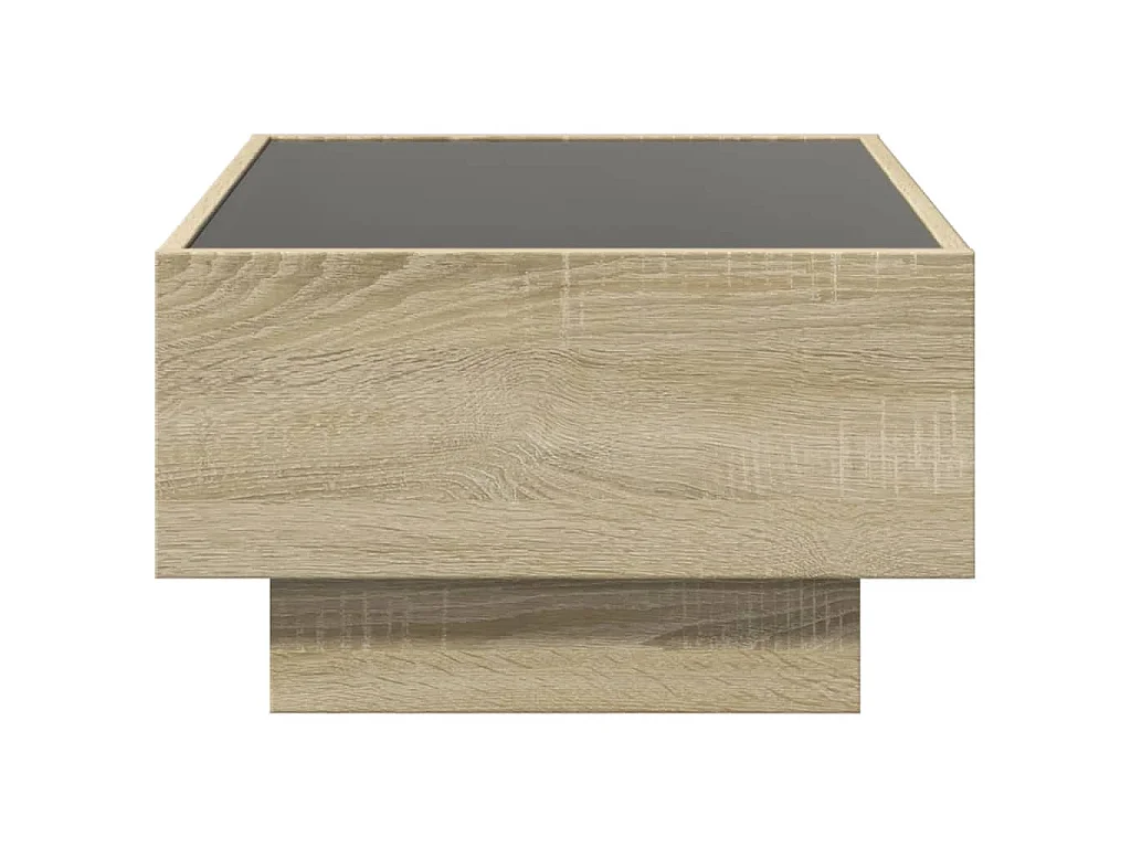 LED-Couchtisch Sonoma Eiche 70x50x30 cm Holzwerkstoff